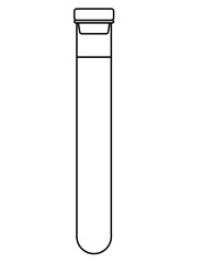 Science of hand drawn vector test tube coloring page.