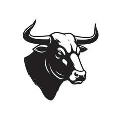 cow on white background