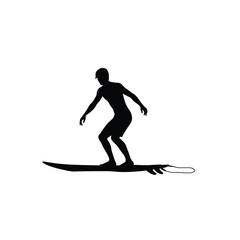 silhouette of a surfer