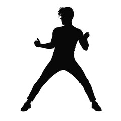 silhouette of a woman dancing