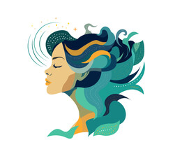 The illustration - zodiac sign in the modern style.