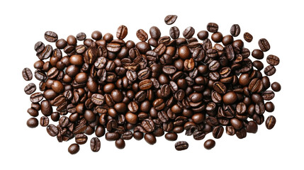 Realistic border frame close up of roasted Toasted Coffee beans isolated on white background