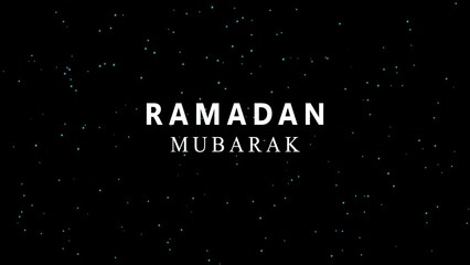 Ramadan Kareem text on a sleek black background, perfect for festive greetings and social media designs. © Maka