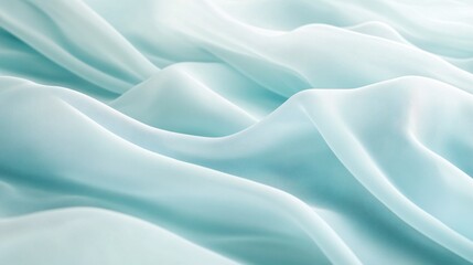Obraz premium Soft sunrise patterns in pastel mint and icy blue plain background