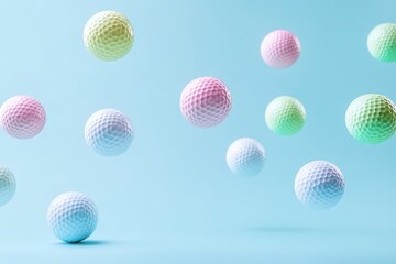 background of flying golf balls
