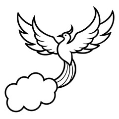 Obraz premium white dove with wings