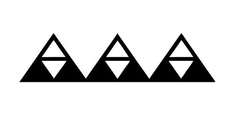 Minimalist pyramid structure icon
