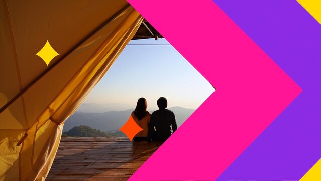 Geometric Colorful Happy Transition