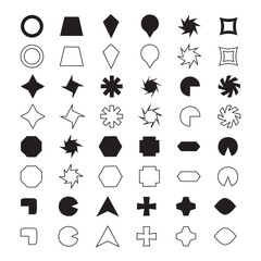 Flat Shape Icons for Digital and Print Projects