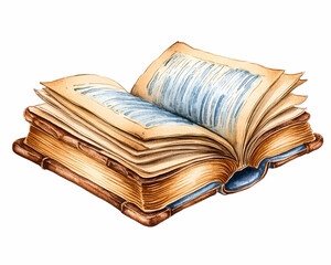 Antique open book illustration