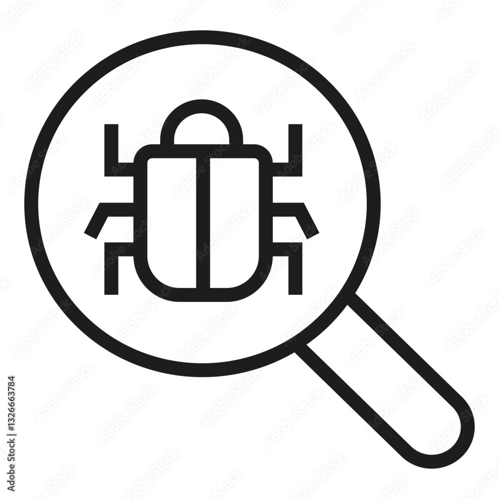 Poster security scan vector icon