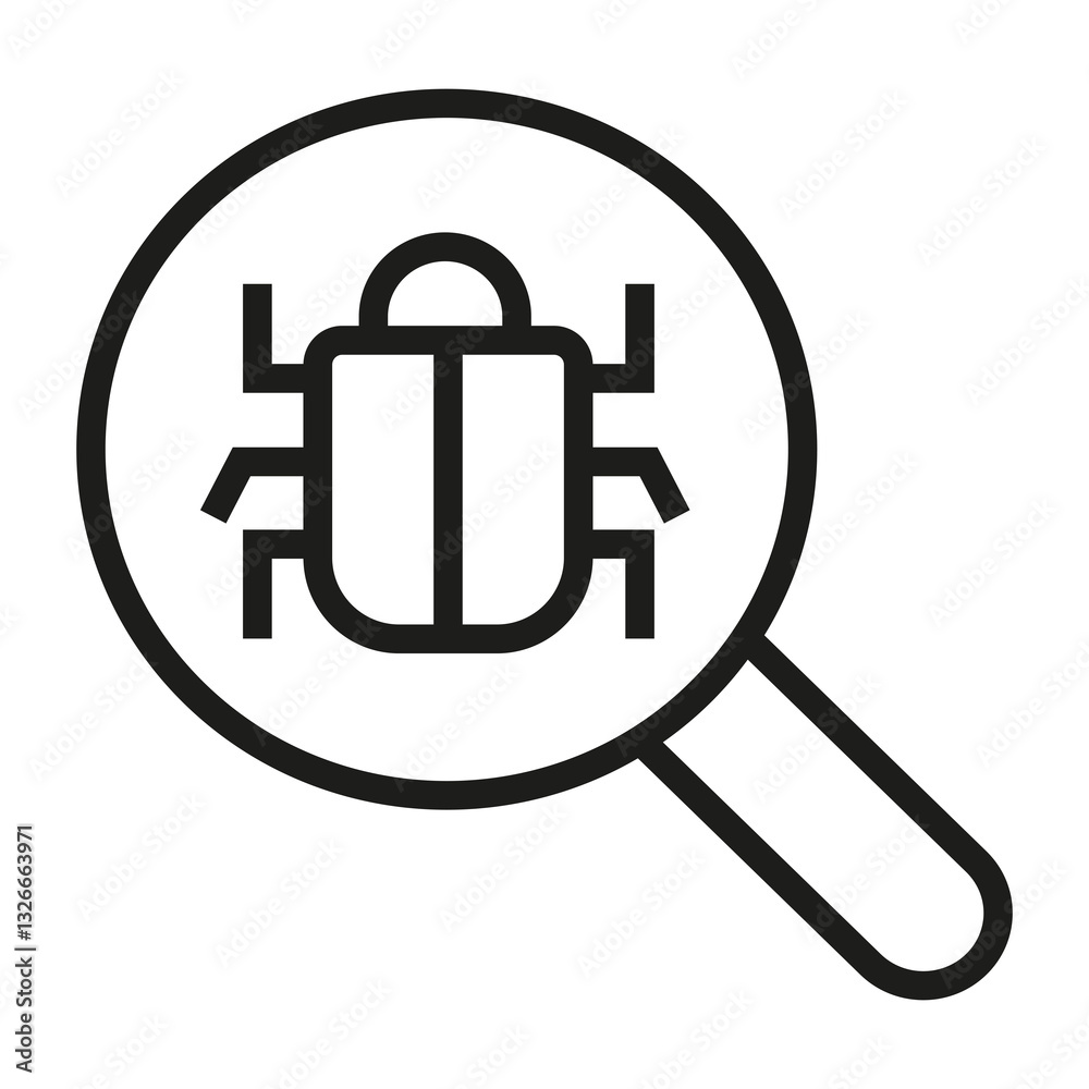 Poster security scan vector icon