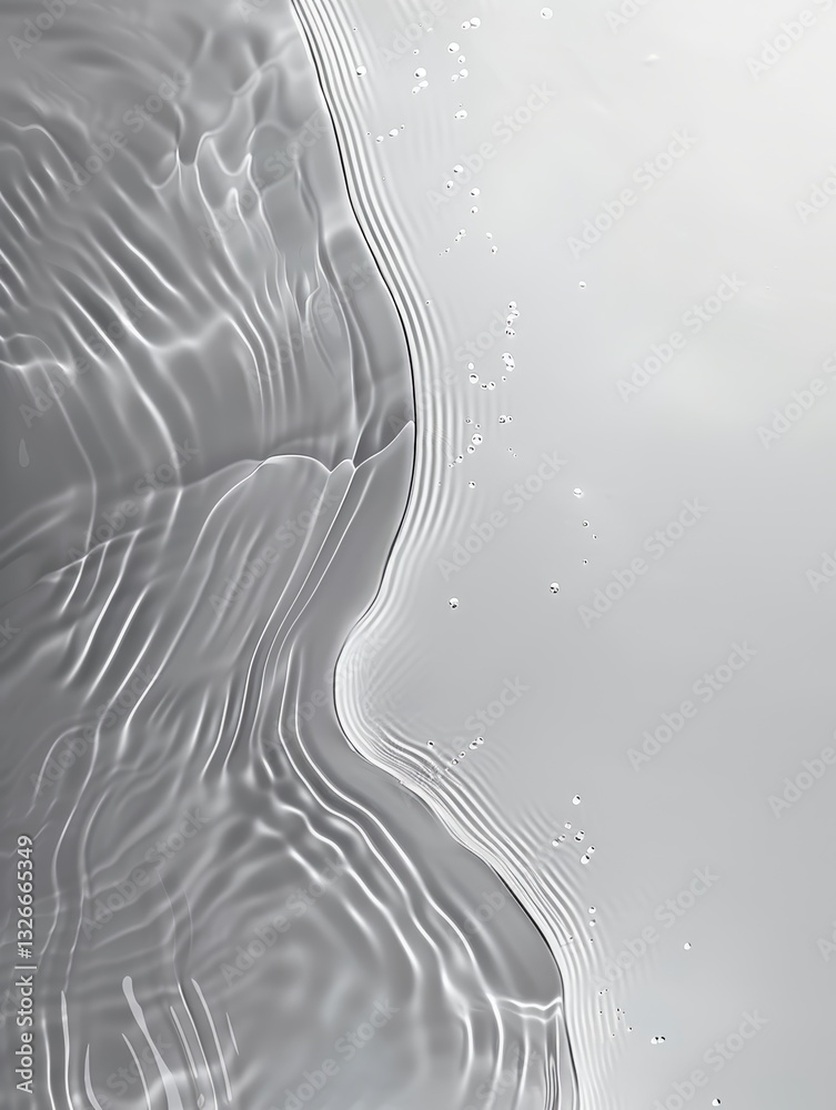 Wall mural abstract patterns in tranquil water surface