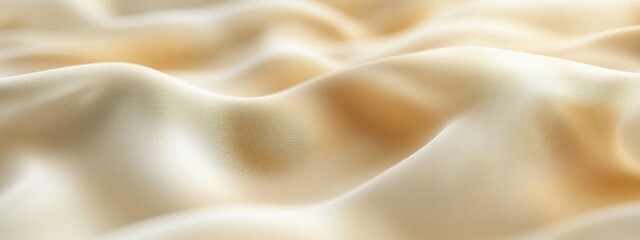 Fototapeta premium Soft Beige Silk Texture with Gradient Patterns and Pearlescent Effect in Abstract Aesthetic