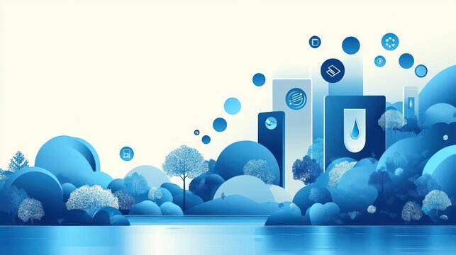 Water Conservation Tips Infographic for Environmental Awareness and Sustainability