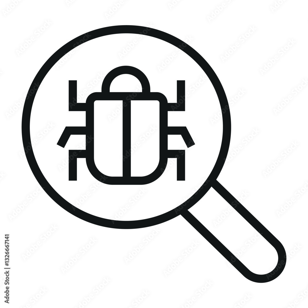 Poster security scan vector icon