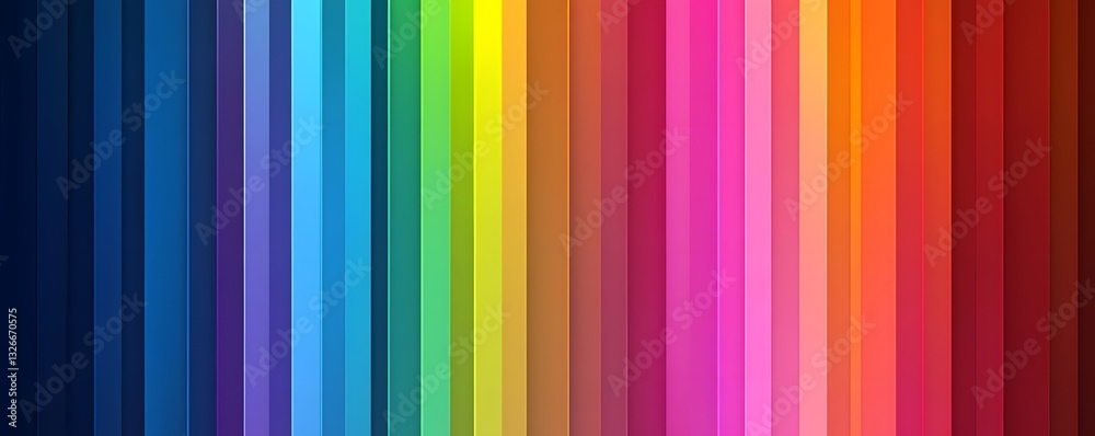 Poster Colorful vertical stripes creating vibrant rainbow gradient background