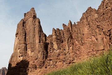 Fototapeta premium View of the canyon of Wadi Disah in the Tabuk region. Saudi Arabia. Asia.