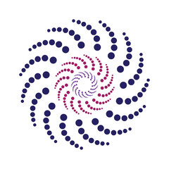 Vector illustration of abstract spiral logo design