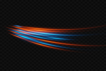 Curved lines. Power energy.  Wake vortex effect.Speed ​​of light.Vector illustration.