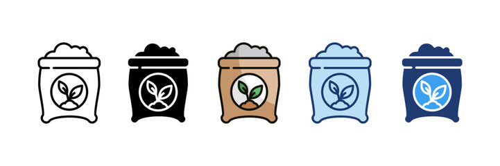 Fertilizer  Icon Set Multiple Style Collection