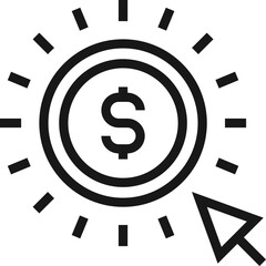 e-commerce flat line web icon concept