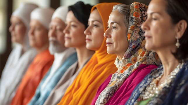 Diverse group of women listening attentively at a conference