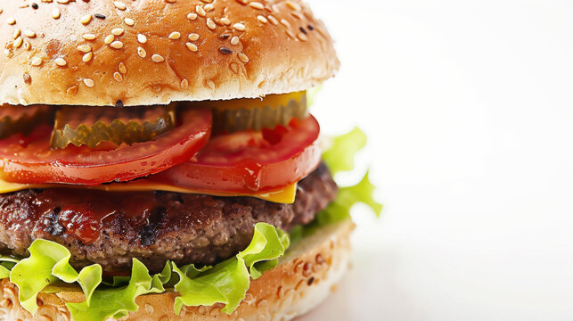 hamburger isolated on white