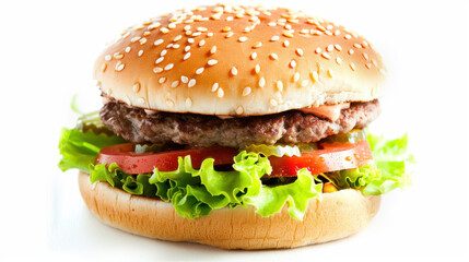 hamburger isolated on white