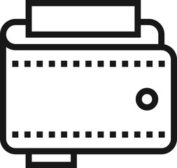 Fototapeta premium wallet flat line web icon concept