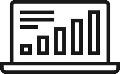 statistics flat line web icon concept