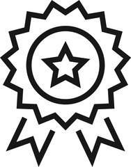 award flat line web icon concept