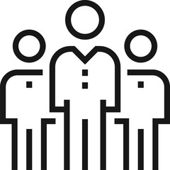 team leader flat line web icon concept