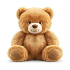 Fototapeta premium Cute Brown Teddy Bear - Soft Plush Toy for Kids, Nursery Decor & Cuddly Childhood Memories