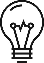 idea flat line web icon concept