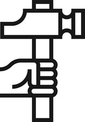 building flat line web icon concept