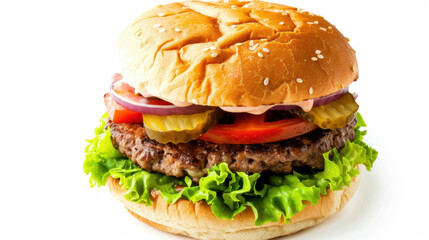 hamburger isolated on white