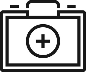 first aid flat line web icon concept