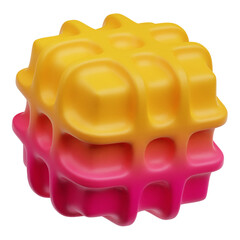 gradient abstract shape 3d icon isolated on the transparent background