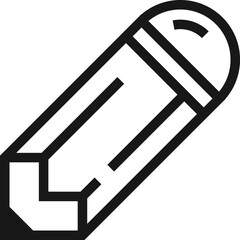 pencil flat line web icon concept