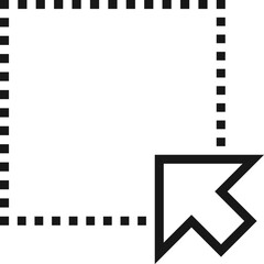 selection tool flat line web icon concept