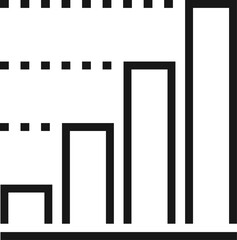 chart flat line web icon concept