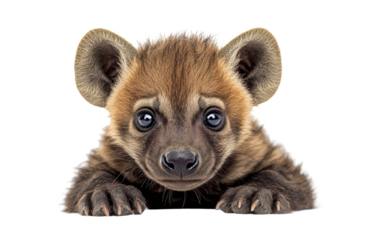 Cute cub with big eyes and fluffy fur