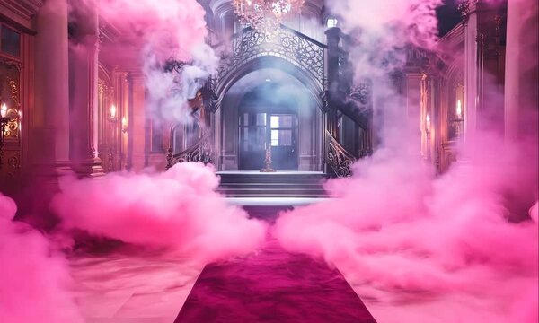pink carpet entrance to vip event animation