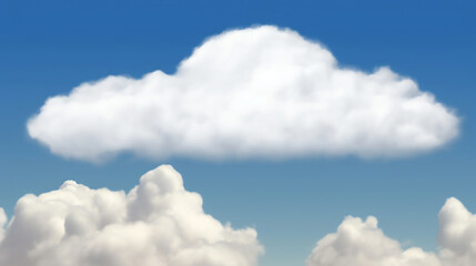 Naklejka premium Whimsical Cloud Scene