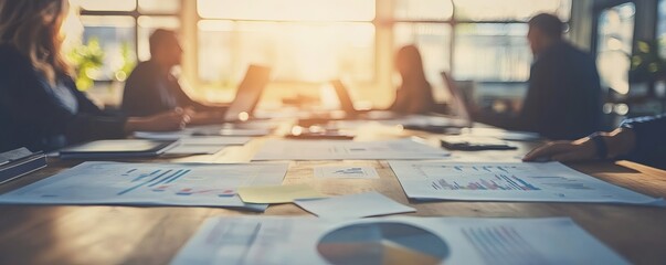 People gather at a table for a collaborative work meeting