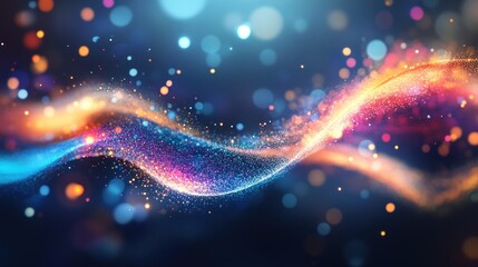 Obraz premium Abstract swirling particles of light