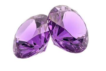 Beautiful purple gemstones with sparkling facets