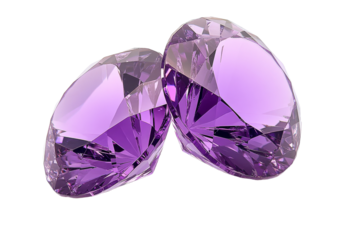 Beautiful purple gemstones with sparkling facets