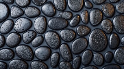 Black stone with grey cement texture, clean and minimal flat lay composition, conveying simplicity and modern elegance.